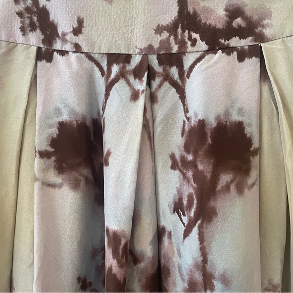 Zara Multi Colour Silk Skirt Size 4 - Picture 4 of 13